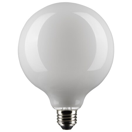 Satco 8 Watt G40 LED Lamp, White, Medium Base, 90 CRI, 4000K, 120 Volts S21261